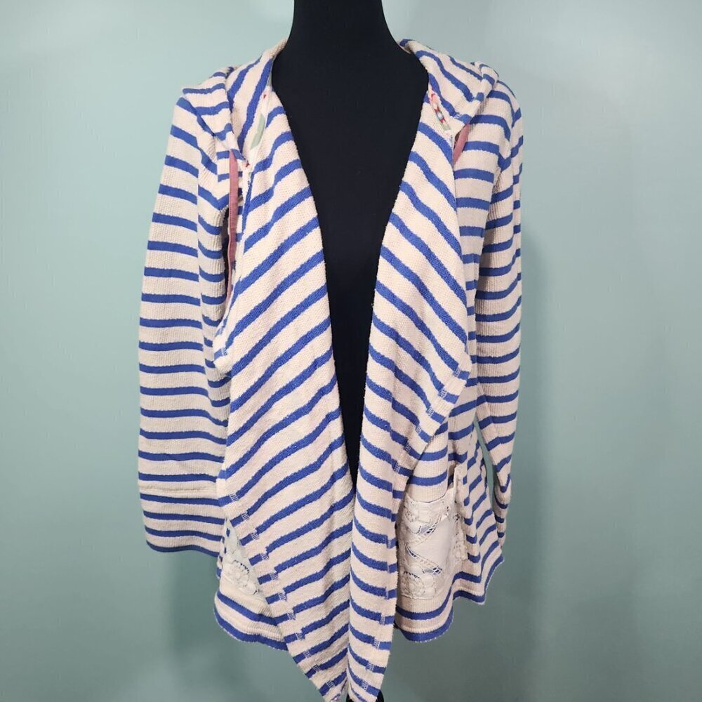 Matilda Jane• striped Midway hooded cardigan Med.   Lot E